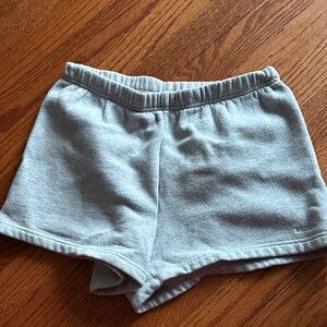 Aritzia Soft Gray Sweatfleece Shorts